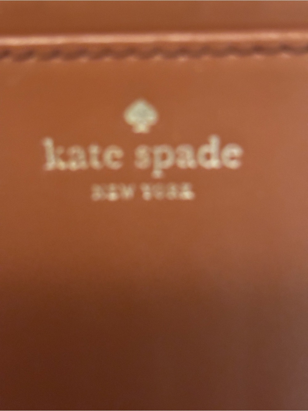 kate spade Cognac Brown Leather Tote with Matching Zip Wallet - Picture 10 of 14